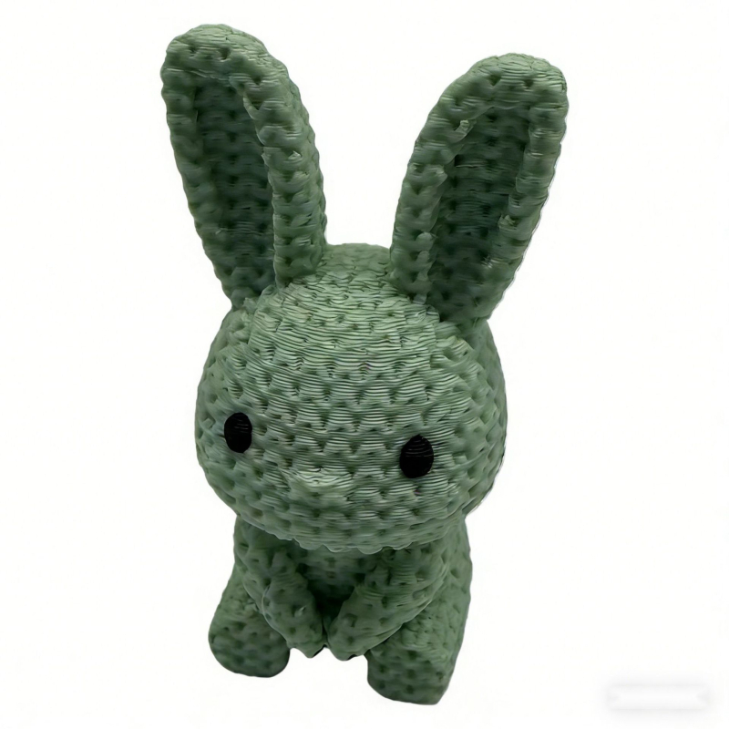 Uskrsni viseći dekor s pletenim zeka – PLA, 3D ispis, suvremen minimalistički model igračke