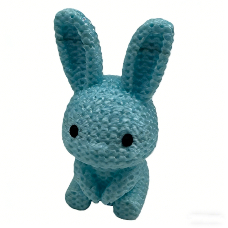 Uskrsni viseći dekor s pletenim zeka – PLA, 3D ispis, suvremen minimalistički model igračke