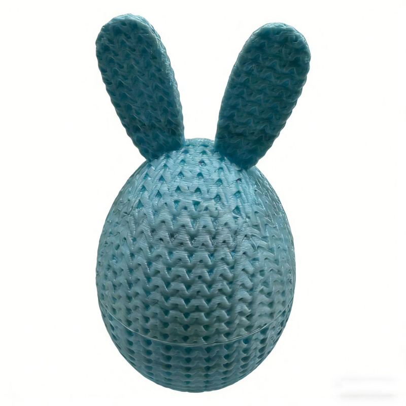 Uskrsni viseći dekor s pletenim zeka – PLA, 3D ispis, suvremen minimalistički model igračke