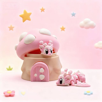 3D ispisano jaje zmaja - stolna dekoracija, PLA, motiv cvijeta trešnje