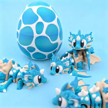 3D ispisano jaje zmaja - stolna dekoracija, PLA, motiv cvijeta trešnje