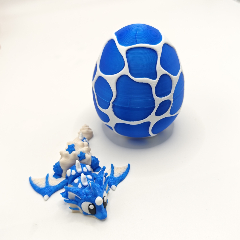 3D ispisano jaje zmaja - stolna dekoracija, PLA, motiv cvijeta trešnje