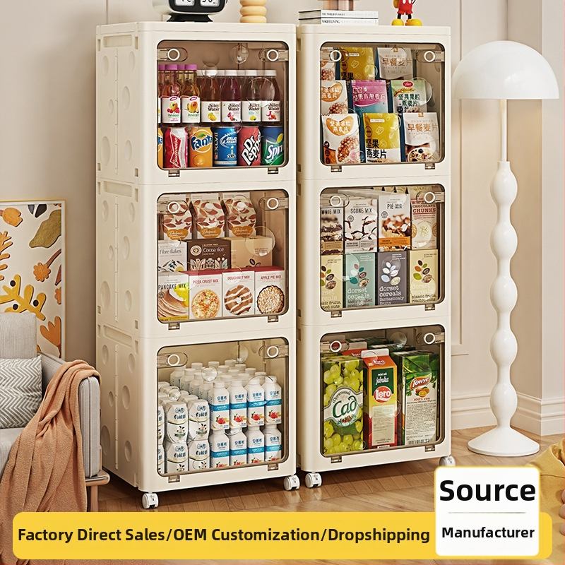 Αναδιπλούμενο PP κουτί αποθήκευσης για ρούχα με ρόδες, χωρητικότητα 50–60 L, καπάκι που ανοίγει, μοτίβο Καρτούν