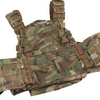 ARC veste tactică cu sistem MOLLE, țevi de umăr cu eliberare rapidă, camuflaj, fibre chimice care evacuează umezeala, unisex adulți