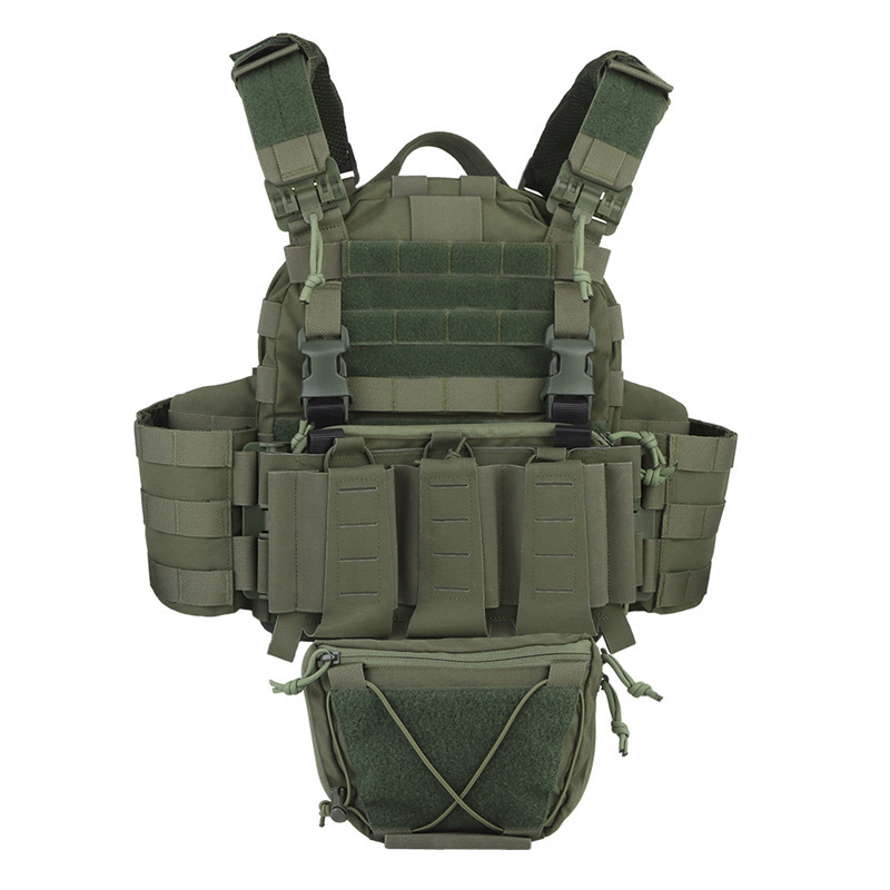 ARC veste tactică cu sistem MOLLE, țevi de umăr cu eliberare rapidă, camuflaj, fibre chimice care evacuează umezeala, unisex adulți