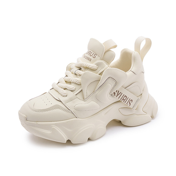 Pantofi cu talpă groasă – stil coreean, sus din plasă (toc 6–8 cm; două straturi piele de vită; branț din piele naturală)