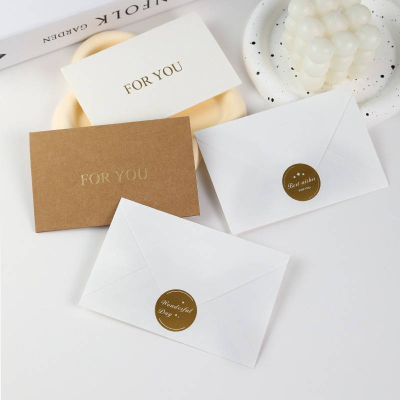 Little Lotus Κάρτα Ευχών από Kraft Χαρτί με Χρυσότυπία — Χριστούγεννα, Γενέθλια, Ημέρα του Αγίου Βαλεντίνου, Ημέρα της Μητέρας, Ημέρα του Πατέρα, Απλός και Μοντέρνος Στυλ