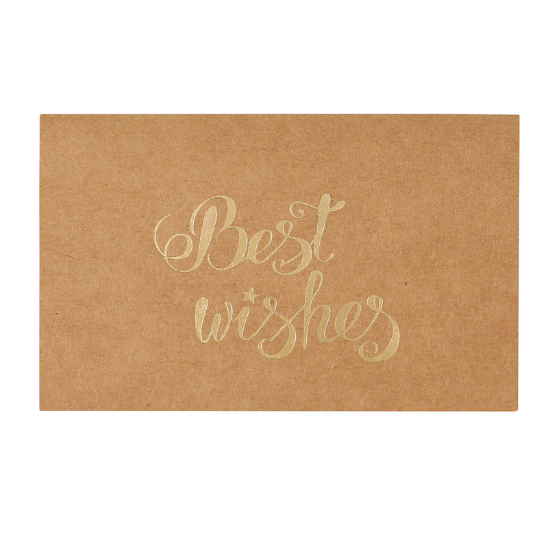 Little Lotus Κάρτα Ευχών από Kraft Χαρτί με Χρυσότυπία — Χριστούγεννα, Γενέθλια, Ημέρα του Αγίου Βαλεντίνου, Ημέρα της Μητέρας, Ημέρα του Πατέρα, Απλός και Μοντέρνος Στυλ