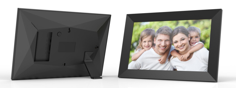 Frameo Wi‑Fi digitálna fotoramka s dotykovým IPS displejom, 10.1" a 15.6" veľkosti, 1280×800, 16GB úložisko, SD/USB podpora