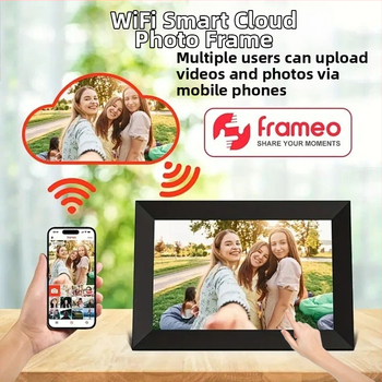 Digitálna fotoráma s Wi‑Fi a dotykovým displejom, 32GB úložisko, 1280×800 rozlíšenie, prehrávanie hudby a videa