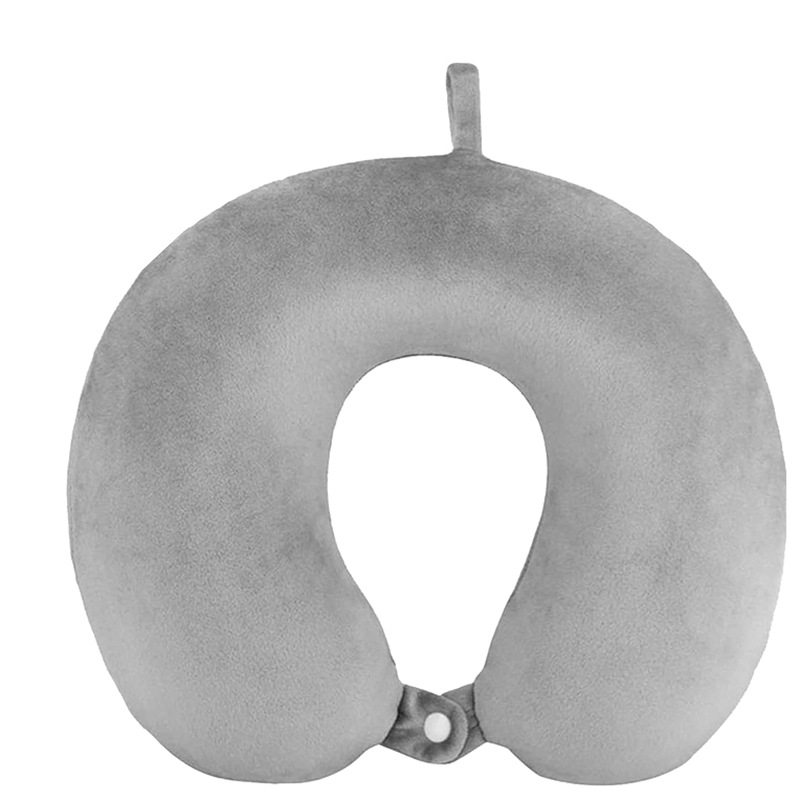 У-образна възглавница за шия, пълнеж memory cotton, crystal velvet покритие, тегло до 0.50 кг, подходяща за възрастни