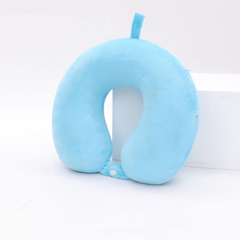 У-образна възглавница за шия, пълнеж memory cotton, crystal velvet покритие, тегло до 0.50 кг, подходяща за възрастни