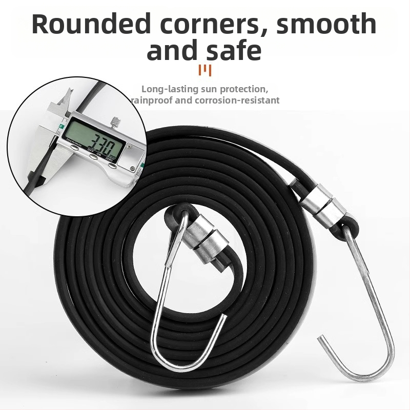 Elastický pás na motocykle a elektrické vozidlá s háčikmi a dvojitým zapínaním