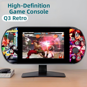 Prenosná herná konzola so systémom Linux, 64GB pamäť, 1080p displej, bezdrôtová, PS1 klasický joystick