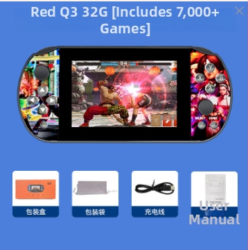 Prenosná herná konzola so systémom Linux, 64GB pamäť, 1080p displej, bezdrôtová, PS1 klasický joystick