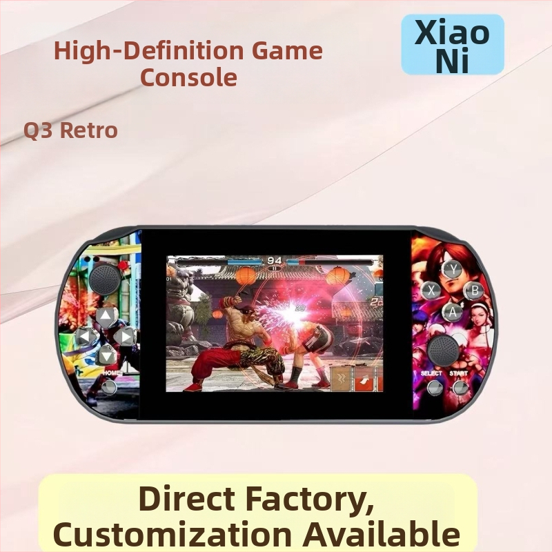 Prenosná herná konzola so systémom Linux, 64GB pamäť, 1080p displej, bezdrôtová, PS1 klasický joystick