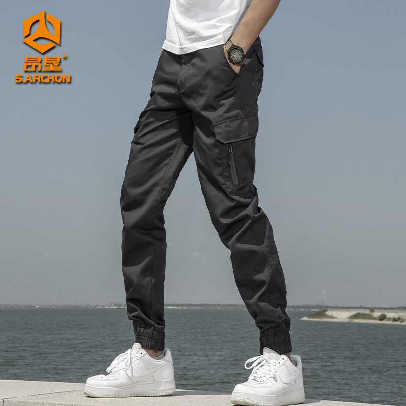 Pantaloni tactici pentru bărbați, croială Slim-Fit Jogger, Camuflaj militar, Amestec din bumbac-poliester, impermeabili și rezistenți la uzură