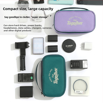 Torba za pohranu elektroničkih dodataka, model Big, poliester, odvojeni pretinci, za power bank, putno skladištenje