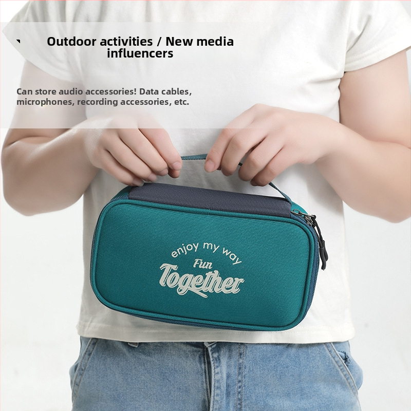 Torba za pohranu elektroničkih dodataka, model Big, poliester, odvojeni pretinci, za power bank, putno skladištenje