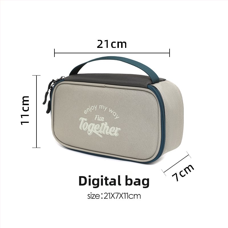 Torba za pohranu elektroničkih dodataka, model Big, poliester, odvojeni pretinci, za power bank, putno skladištenje