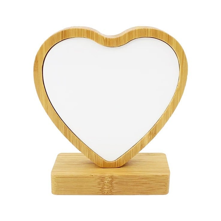 Фоторамка от алуминий, нордически стил, сърцевидна форма, за настолен дисплей, печатно изпълнение