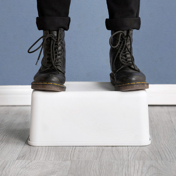 Cutie de depozitare pentru birou cu capac, din plastic PP, 25 L, rezistentă la praf, cu posibilitate de stivuire, organizator multifuncțional