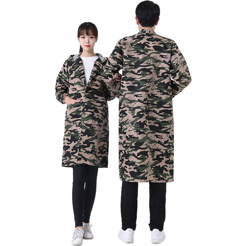 Palto de lucru pentru bărbați, imprimeu camuflaj, primăvară-vară, mâneci lungi, rezistent la uzură și murdărie, material corduroy, din in