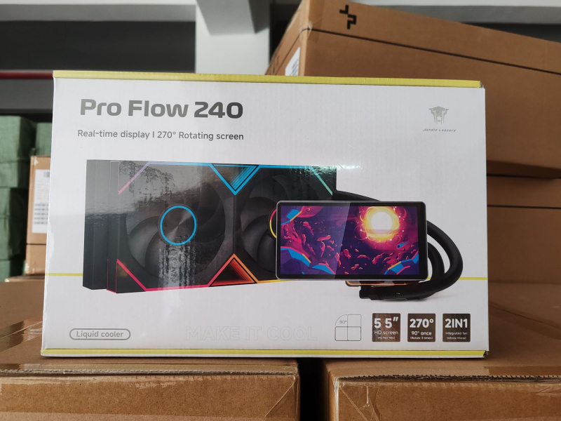 Cooler CPU cu răcire cu apă Flow360, afișaj LCD, ventil ARGB, construcție cupru-aluminiu, 800–2000 RPM