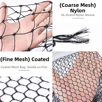 Гигантска алуминиева уловна мрежа за риба с гъста мрежа, глава Ø50/60/70 cm, дълбочина 75–115 cm, дебела мрежа, товароносимост 1.0–15 kg