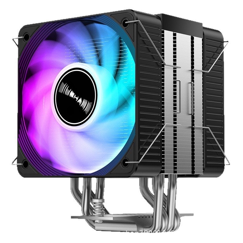 Jiushark CPU hladnjak JF150RS - jednotorni s dvostrukim ventilatorima, 4 cijevi toplinske, hidraulički ležaj, zračno hlađenje, kompatibilan s 12. generacijom