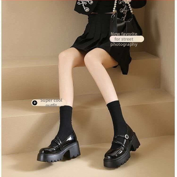 Mary Jane обувки с т-бар закопчаване – кръгъл нос, PU горна част, среден дебел ток 3–6 cm, гумена подметка