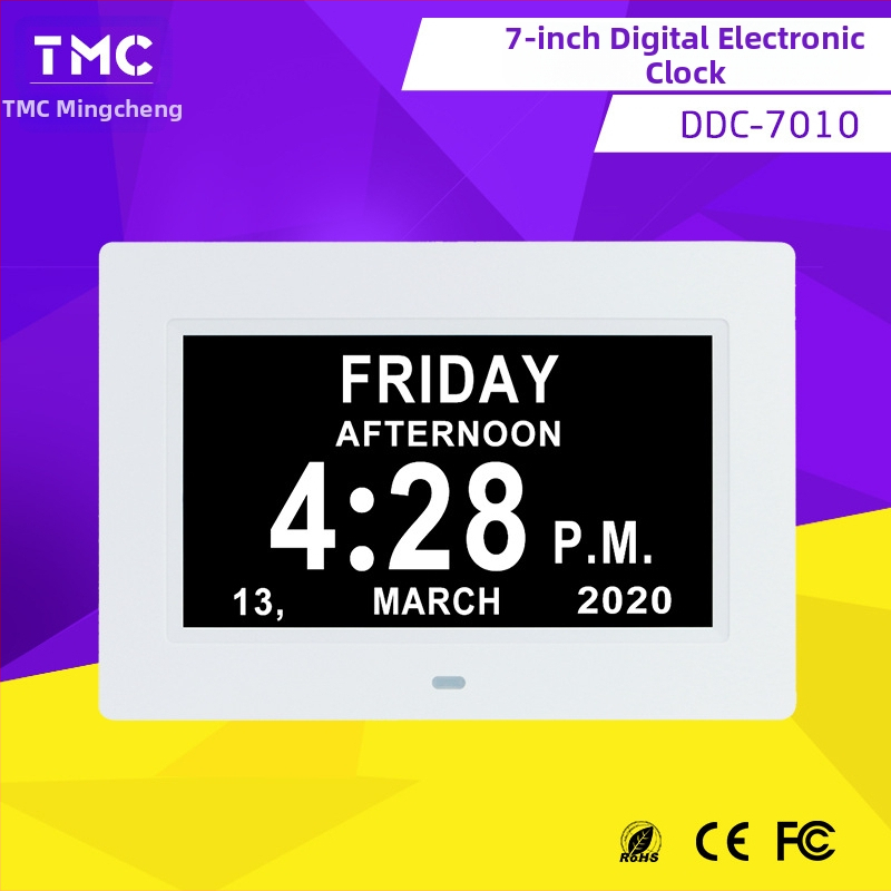 Ψηφιακό ρολόι με ημερολόγιο, ξυπνητήρι και υπενθύμιση λήψης φαρμάκων; Οθόνη 800x480; Υποστήριξη SD/USB/MMC καρτών; Υποστήριξη JPEG εικόνας; Φωτεινότητα 350 lumens