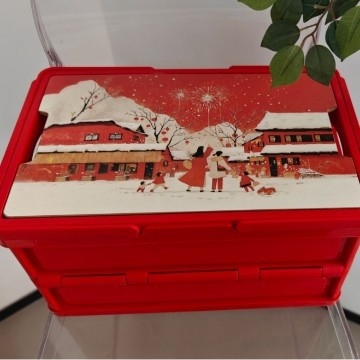 Αναδιπλώσιμο κουτί αποθήκευσης PP, με καπάκι, φορητό, πολλαπλών χρήσεων