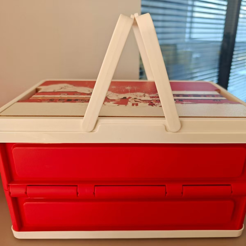 Αναδιπλώσιμο κουτί αποθήκευσης PP, με καπάκι, φορητό, πολλαπλών χρήσεων