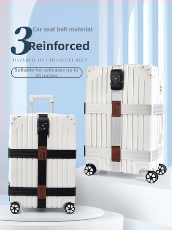 Pojas za prtljagu od najlona, križnog dizajna, protiv krađe, fiksne kopče, brava s kodom za carinu