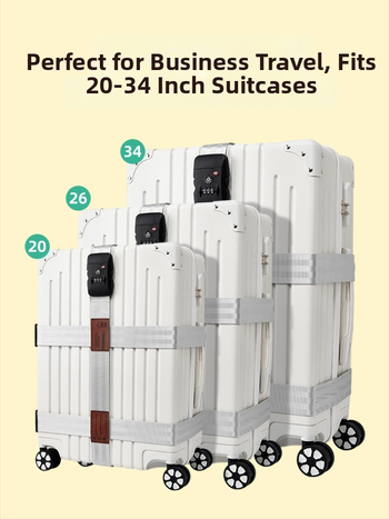 Pojas za prtljagu od najlona, križnog dizajna, protiv krađe, fiksne kopče, brava s kodom za carinu