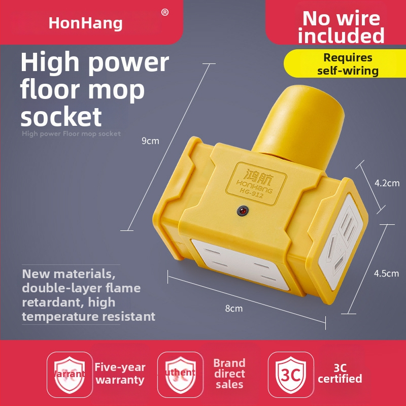 Priemyselná vysokovýkonná zásuvka s indikačnou lampou, CCC certifikátom.