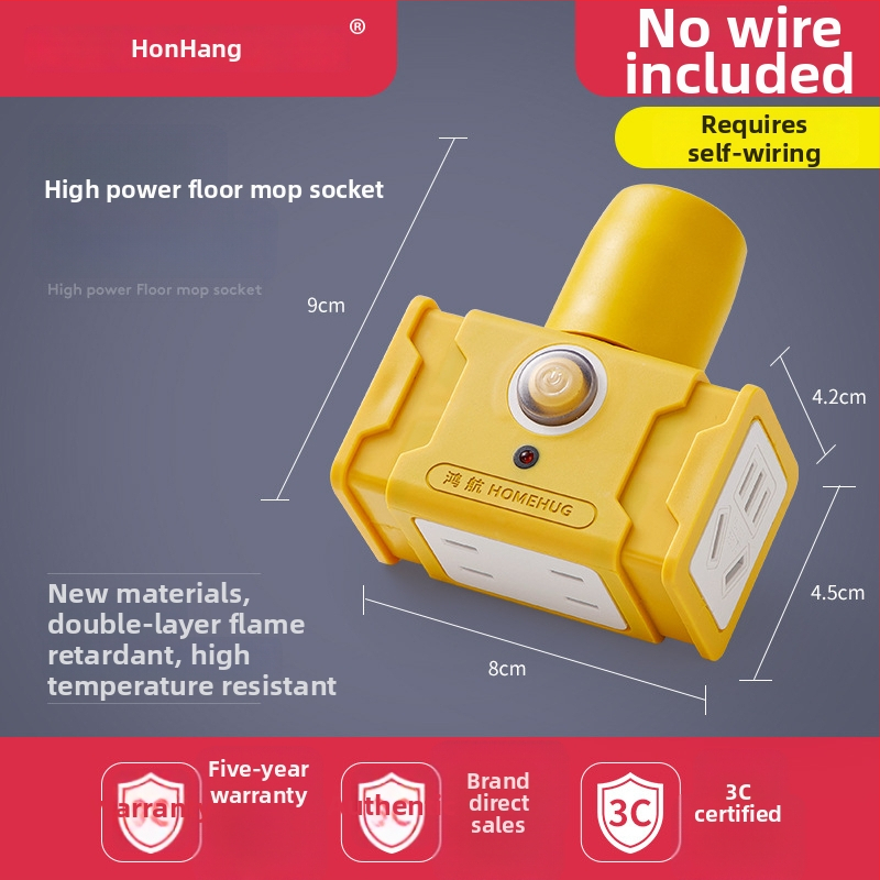 Priemyselná vysokovýkonná zásuvka s indikačnou lampou, CCC certifikátom.