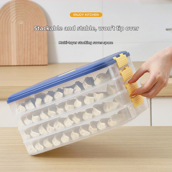 Кутия за пелмени за бързо замразяване - Xichang; Материал: хранително-качествена пластмаса; Функция: съхранение и запазване; Стил: прост