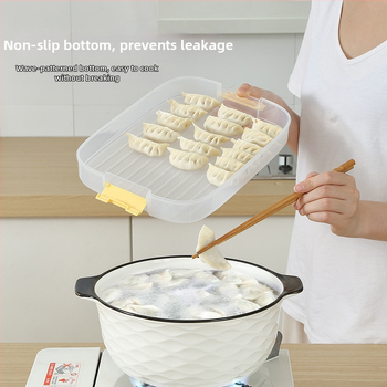 Кутия за пелмени за бързо замразяване - Xichang; Материал: хранително-качествена пластмаса; Функция: съхранение и запазване; Стил: прост