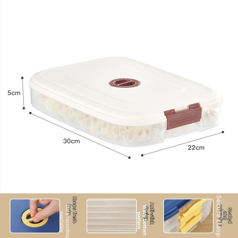 Кутия за пелмени за бързо замразяване - Xichang; Материал: хранително-качествена пластмаса; Функция: съхранение и запазване; Стил: прост