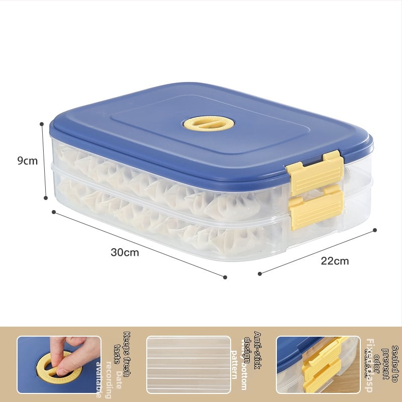 Кутия за пелмени за бързо замразяване - Xichang; Материал: хранително-качествена пластмаса; Функция: съхранение и запазване; Стил: прост