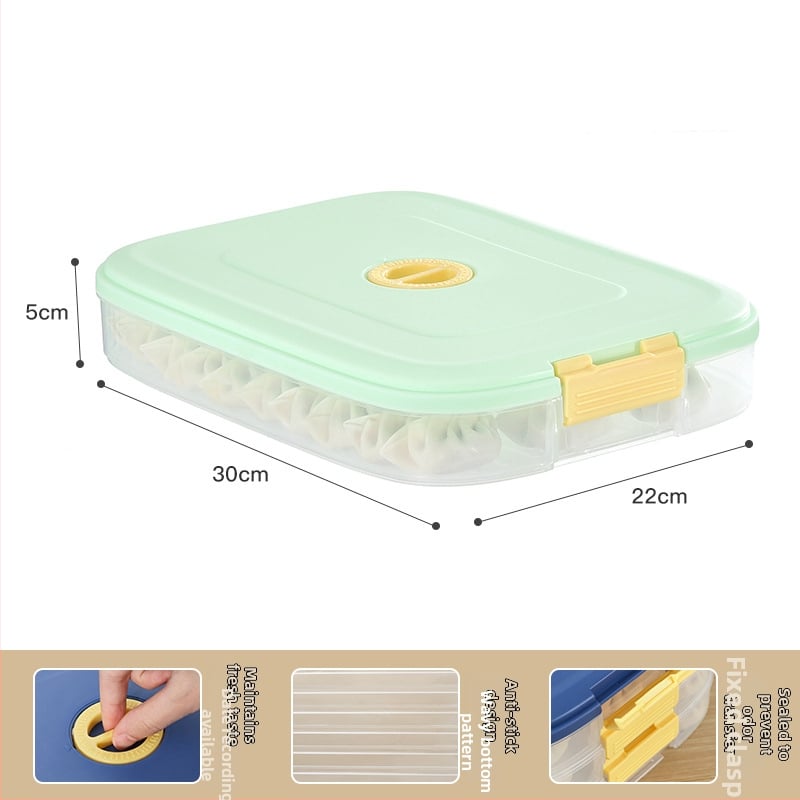 Кутия за пелмени за бързо замразяване - Xichang; Материал: хранително-качествена пластмаса; Функция: съхранение и запазване; Стил: прост