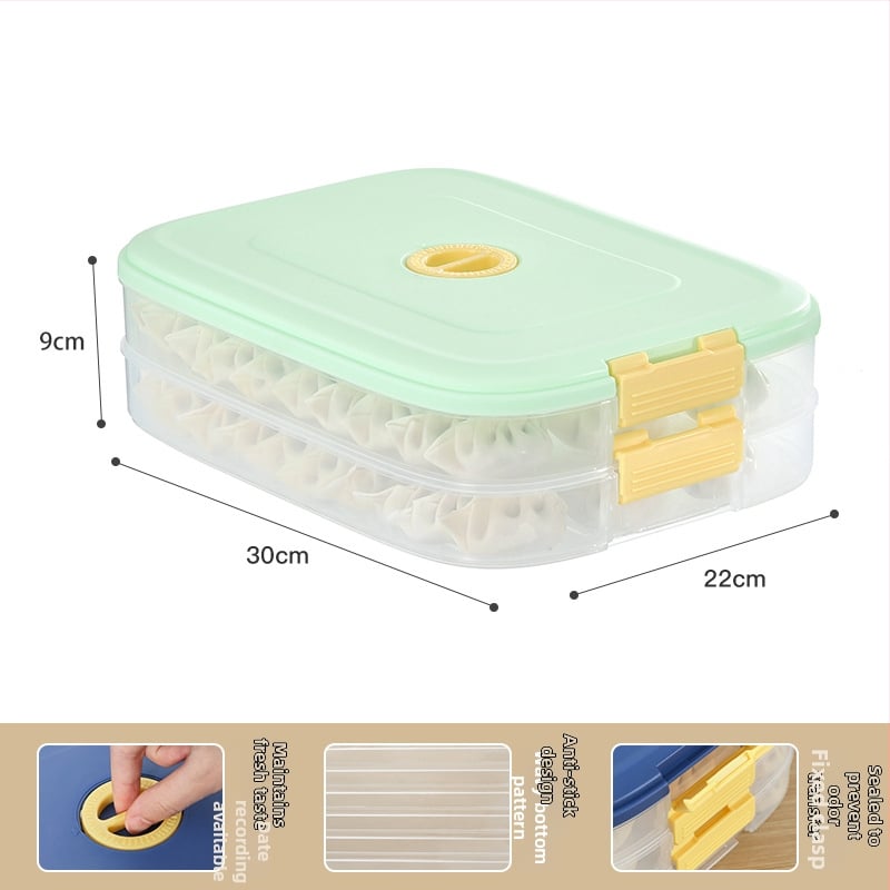 Кутия за пелмени за бързо замразяване - Xichang; Материал: хранително-качествена пластмаса; Функция: съхранение и запазване; Стил: прост