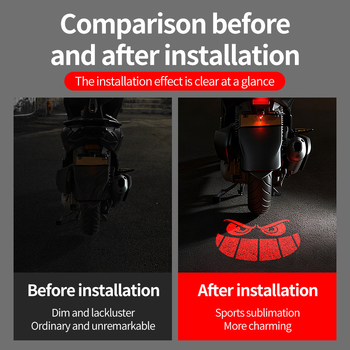 Motorkerékpár rendszámtábla vetítő fény - akril, 12V, 1W, modell QZ5652, felszerelés a hátsó fedélre