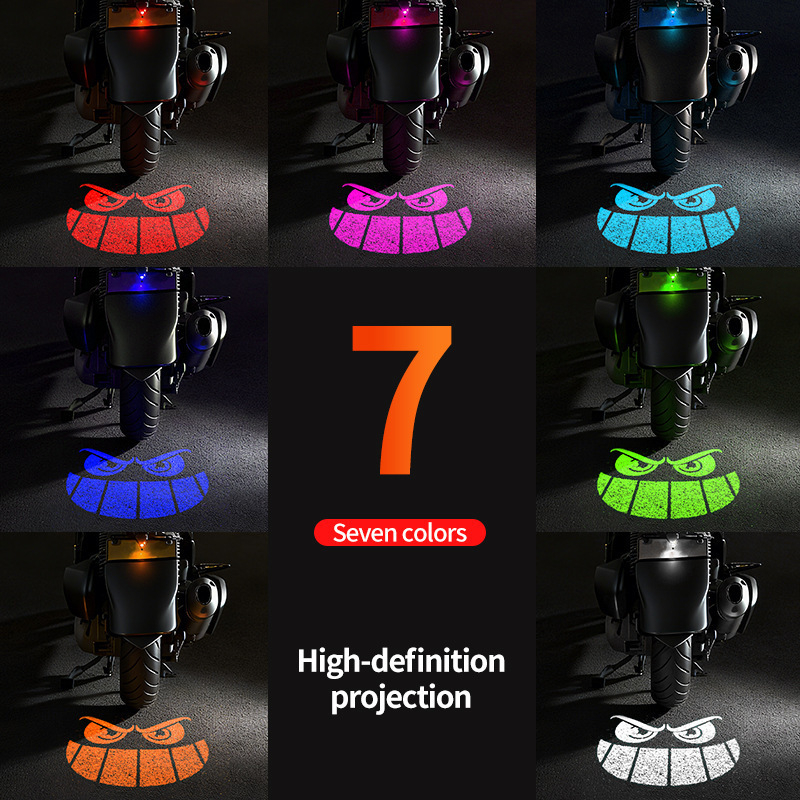 Motorkerékpár rendszámtábla vetítő fény - akril, 12V, 1W, modell QZ5652, felszerelés a hátsó fedélre