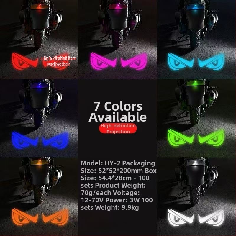 Motorkerékpár rendszámtábla vetítő fény - akril, 12V, 1W, modell QZ5652, felszerelés a hátsó fedélre