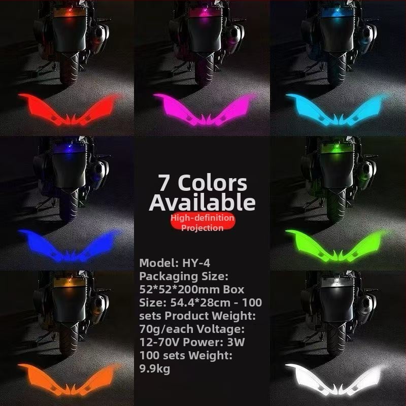 Motorkerékpár rendszámtábla vetítő fény - akril, 12V, 1W, modell QZ5652, felszerelés a hátsó fedélre