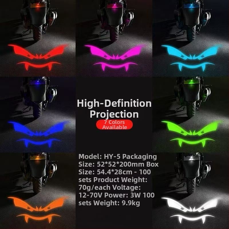 Motorkerékpár rendszámtábla vetítő fény - akril, 12V, 1W, modell QZ5652, felszerelés a hátsó fedélre