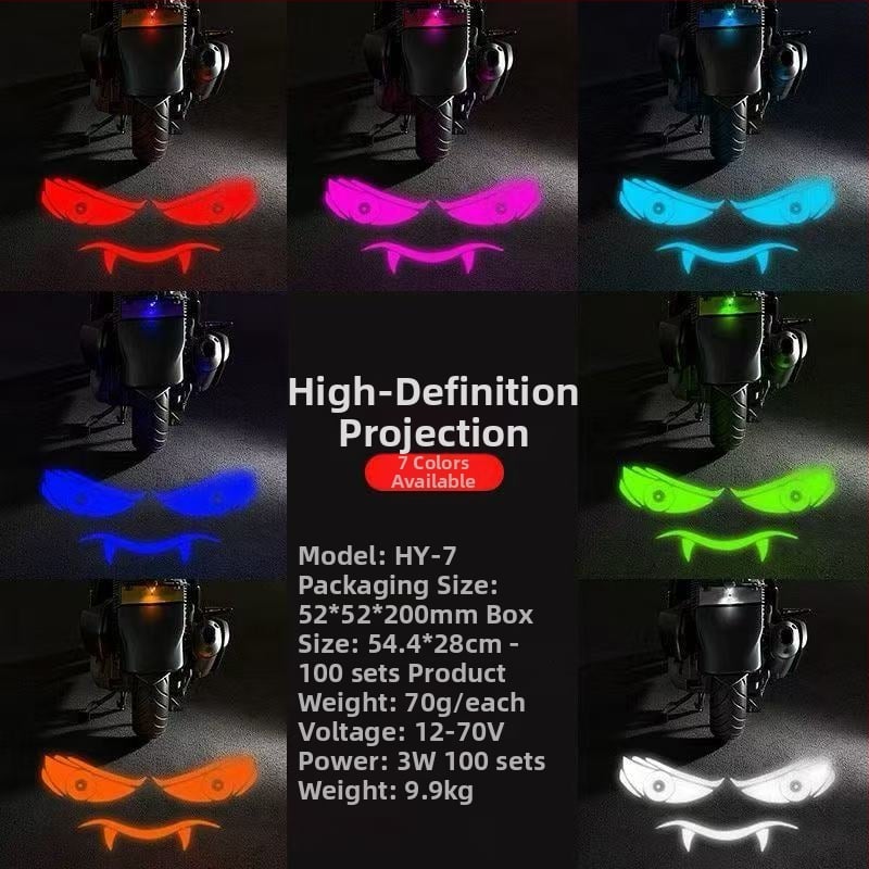 Motorkerékpár rendszámtábla vetítő fény - akril, 12V, 1W, modell QZ5652, felszerelés a hátsó fedélre